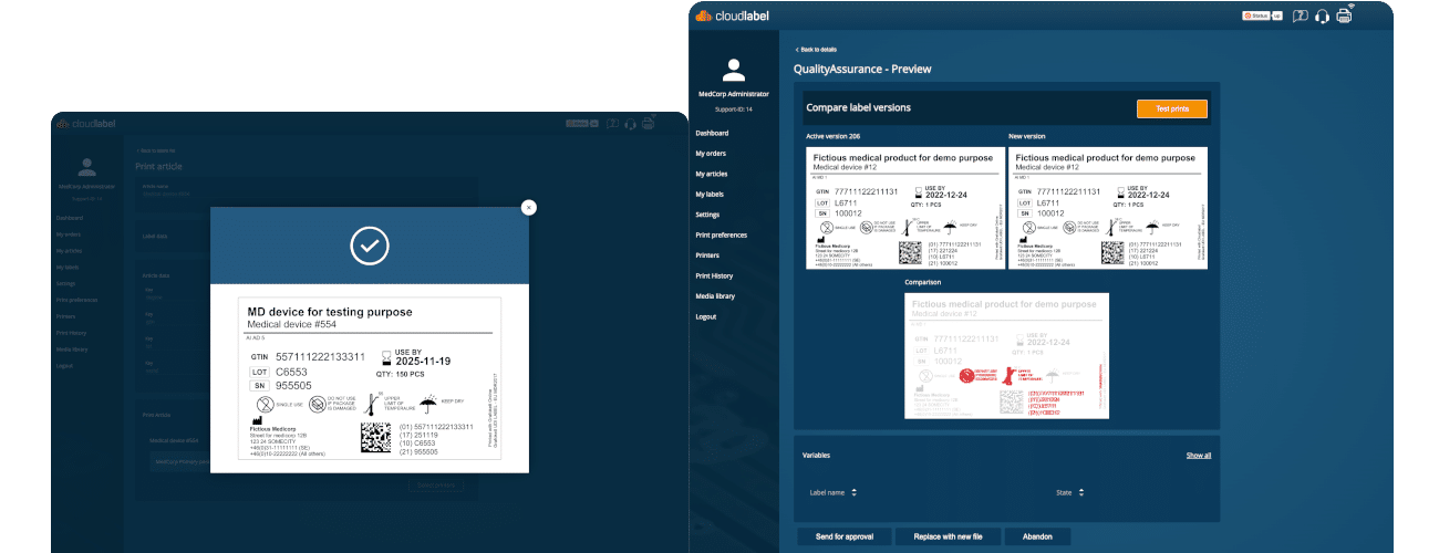Cloudlabel screenshots Cloudlabel screenshots